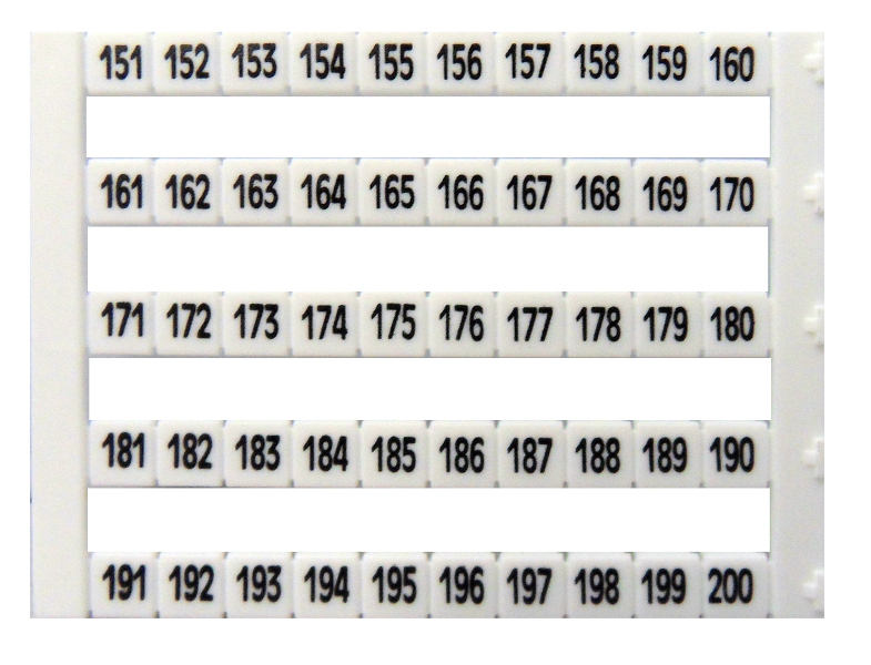 Foto: Markierungsetiketten DY 5 bedruckt von "151-200" (1-mal) (c) Schrack