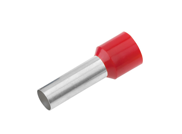 Aderendhülse isoliert, Duo 2x10mm², L1=14mm, rot