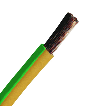 Foto: H07V-K (Yf) 10mm² gelb/grün, PVC Verdrahtungsleitung (c) Schrack