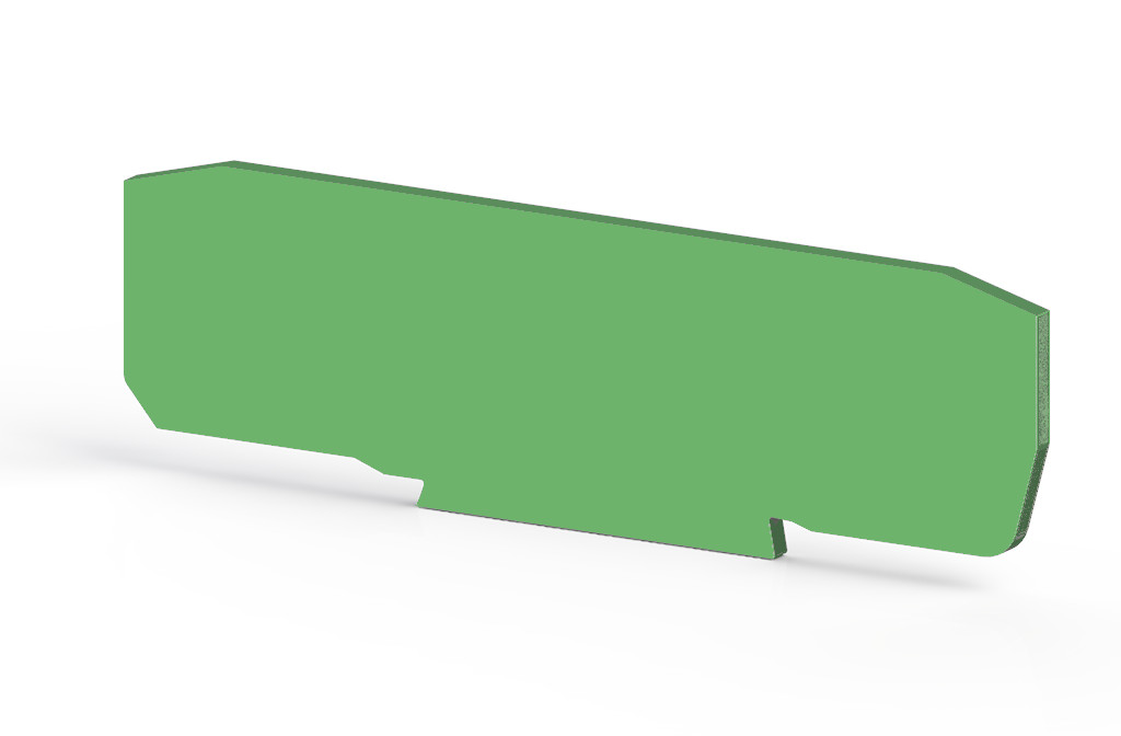 Endplatte für Schutzleiter-Verteilerklemme YBK 2.5 CT grün