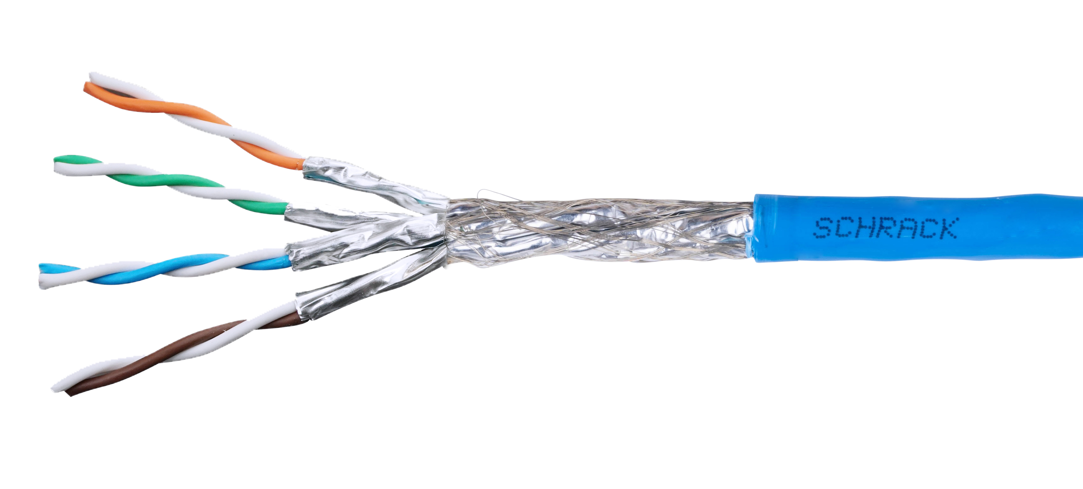S/FTP Kabel Cat.7a, 4x2xAWG22/1, 1500Mhz, LS0H-3, Dca, blau