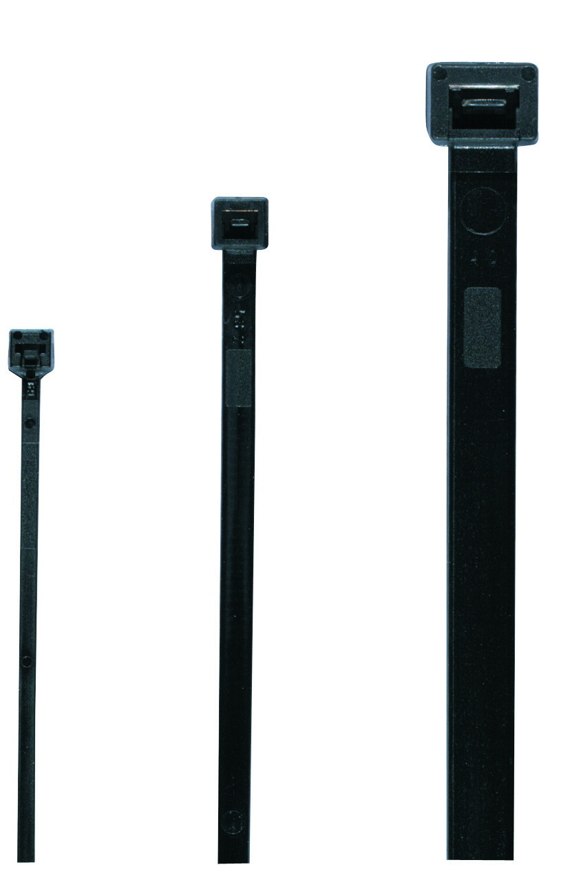 Kabelbinder mit Kunststoffzunge schwarz 3,5x140mm