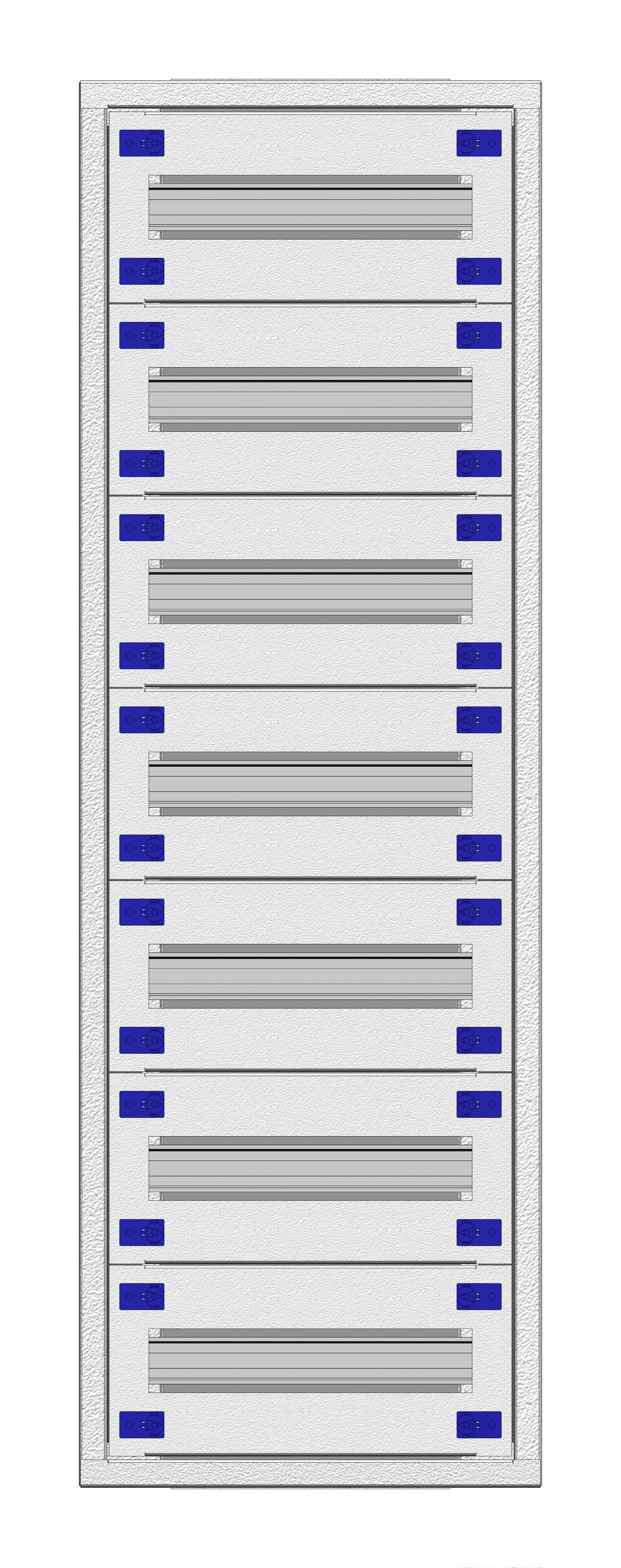 Aufputz-Installationsverteiler 1A-21K, H1055B380T250mm