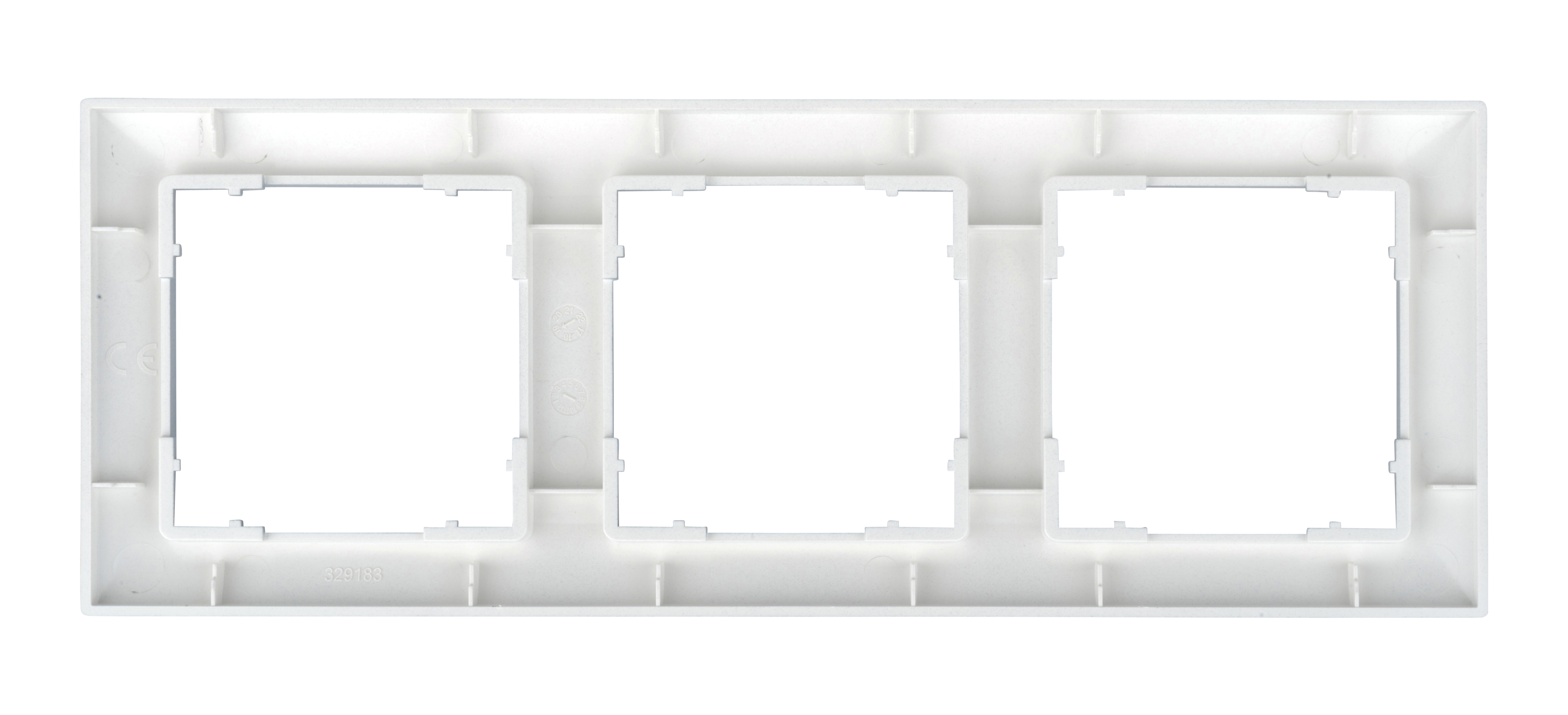 Rahmen 55x55mm, 3-fach, weiß