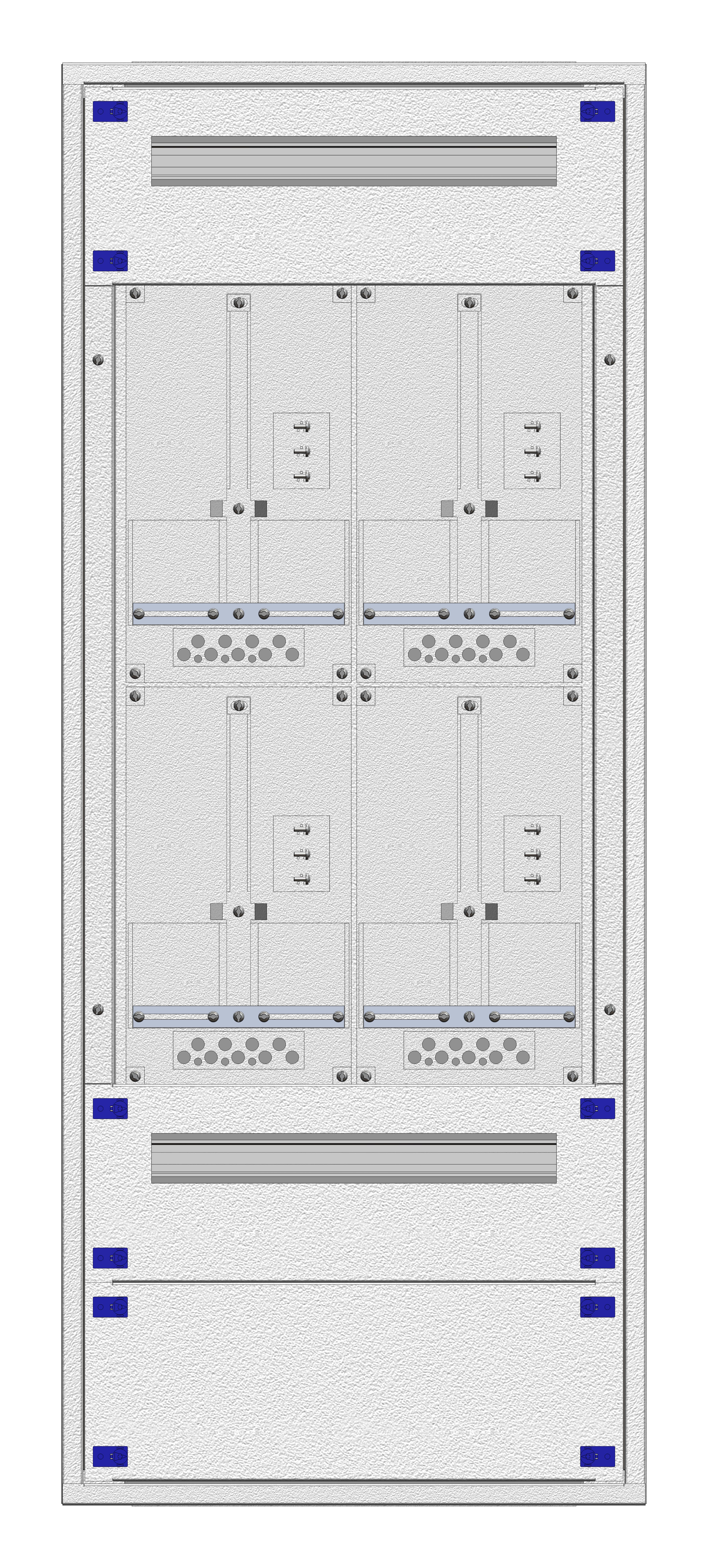 Masken-Zählerverteiler 2M-28G/WIEN 4ZP, H1335B540T200mm