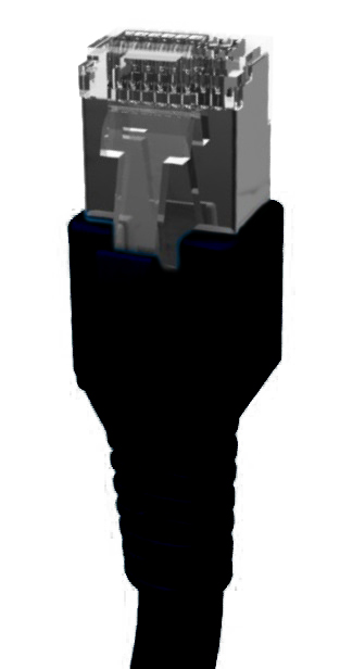 Patchkabel RJ45 geschirmt Cat.6a 10GB, LS0H, schwarz, 5,0m