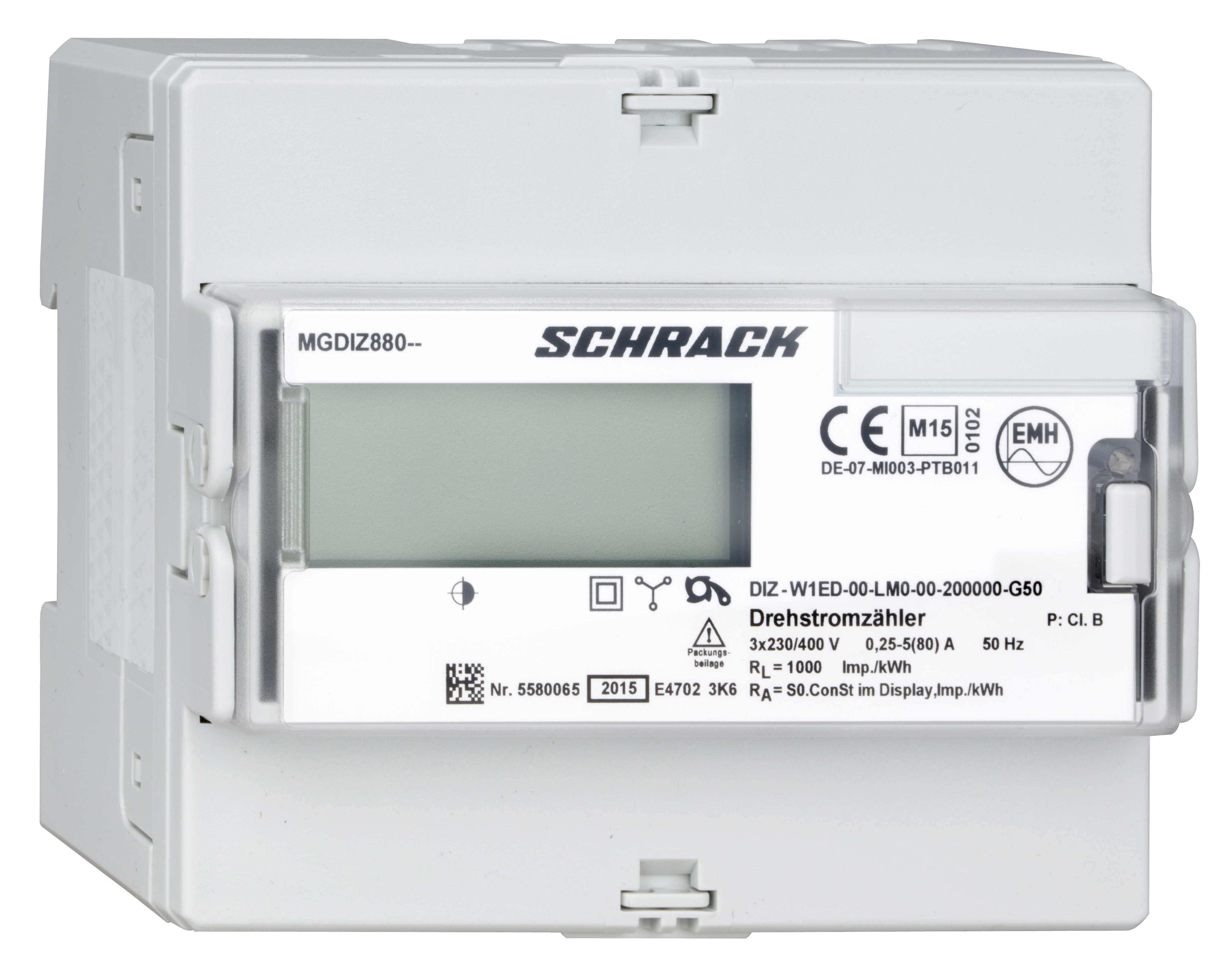 Foto: Bezugs- und Lieferungs - kWh-Zähler, direkt 80A, RE (c) Schrack