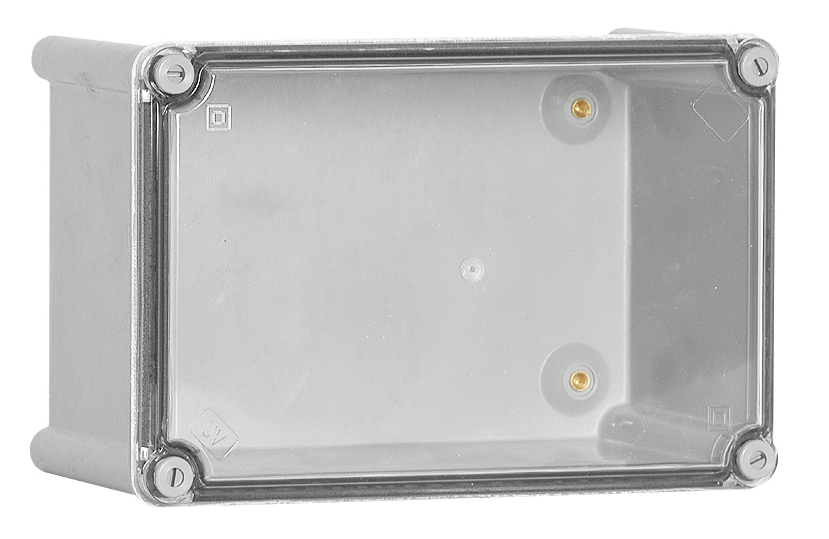 Foto: Polyamid Gehäuse mit transparenten PC-Deckel, 270x135x129mm (c) Schrack