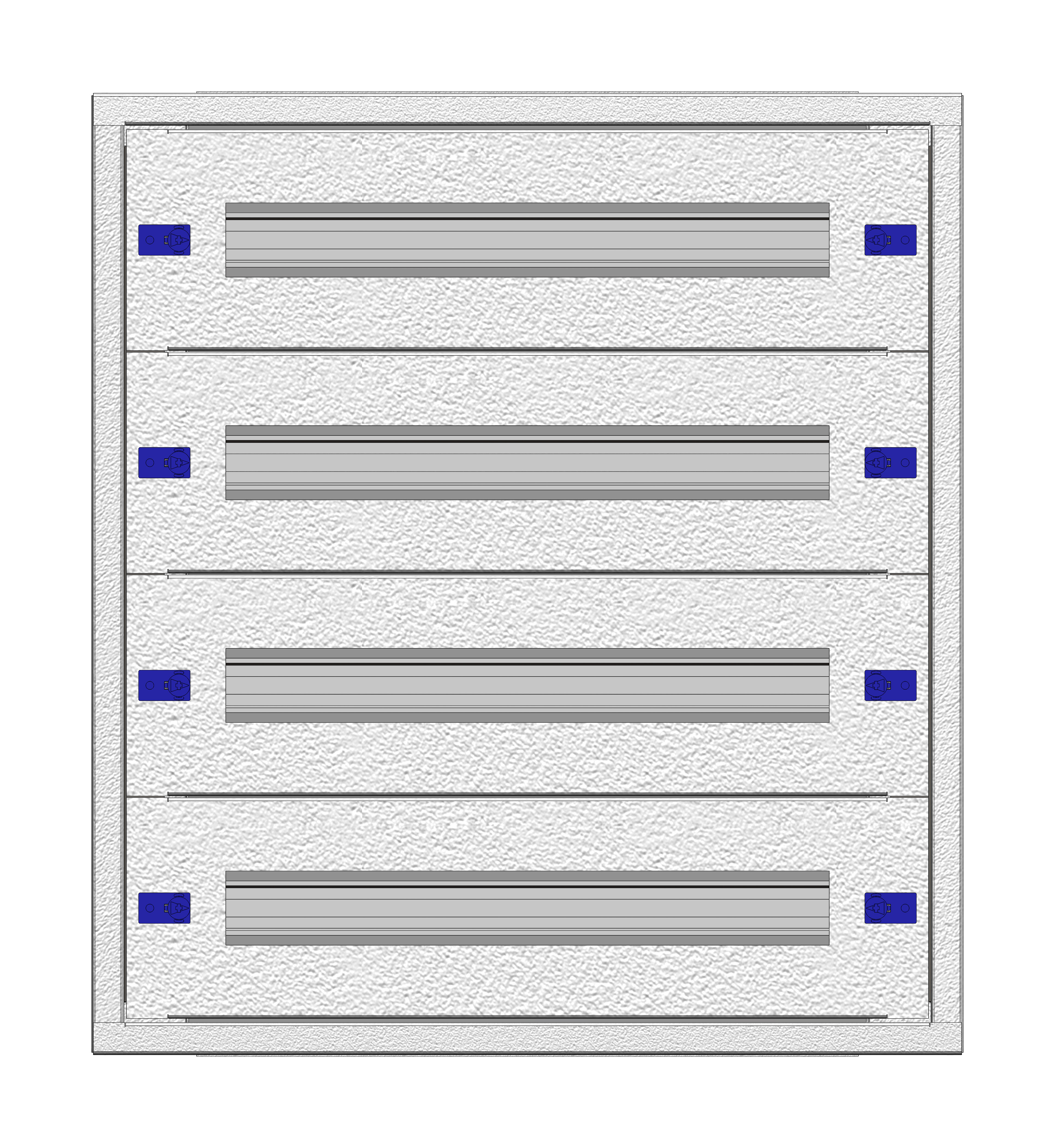 Installationsverteiler 2A-12K mit  84TE und 1 Flansch