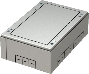 Einbaubox für Bodendose RB 7M, 273x182,5x83-128mm