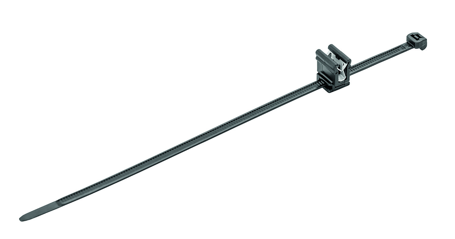 Clip-Kabelbinder PV 4,5x200 Schwarz
