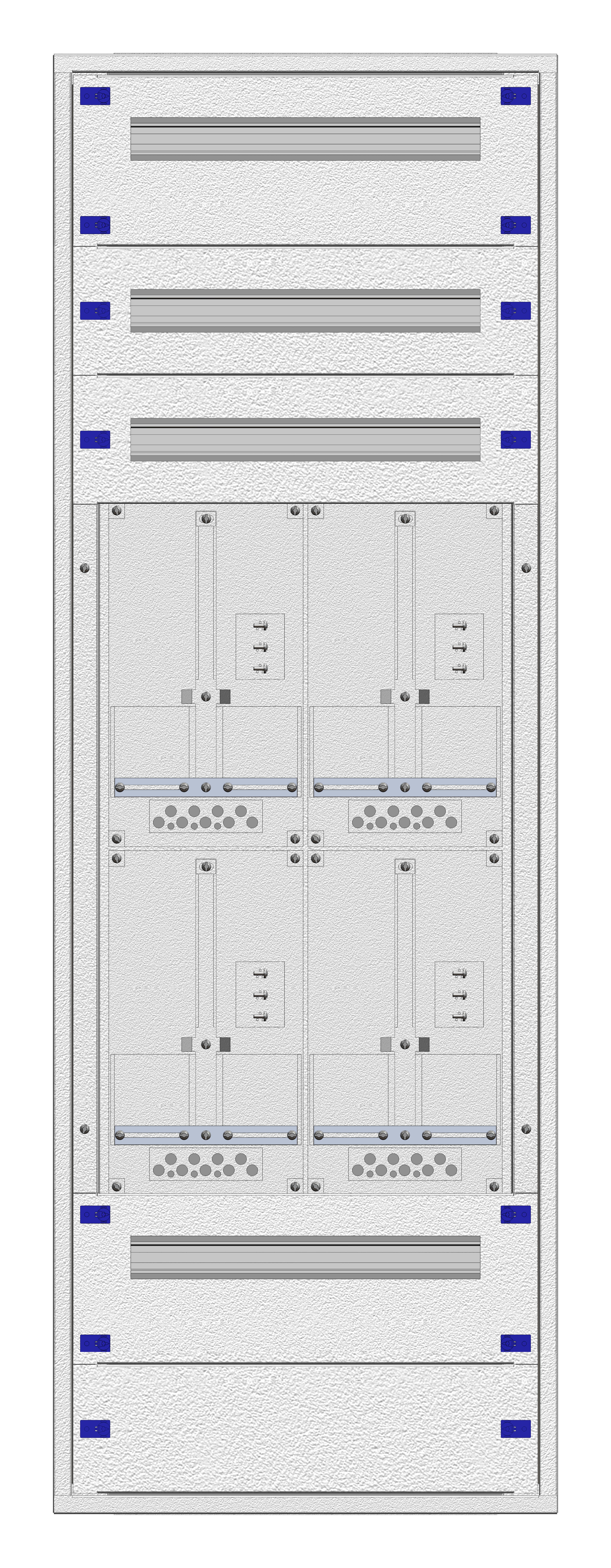 Masken-Zählerverteiler 2M-33G/WIEN 4ZP, H1565B540T200mm