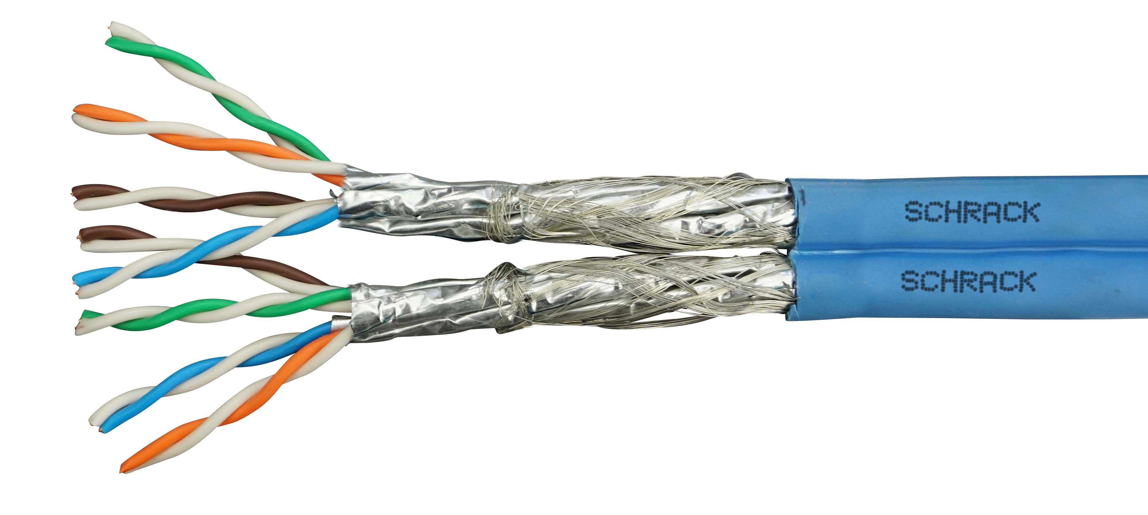 S/FTP Kabel Cat.7a, 2x(4x2xAWG23/1),1200MHz, LS0H, Dca 30%