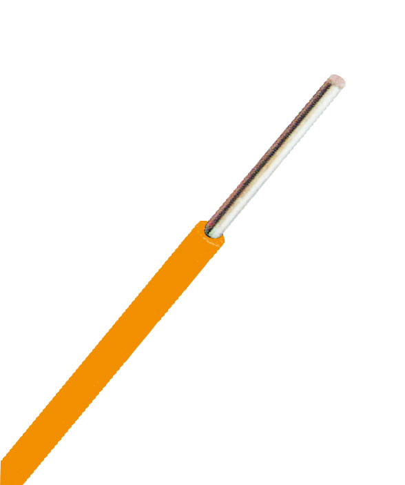 H07V-U (Ye) 1,5mm² orange, PVC Aderleitung eindrähtig