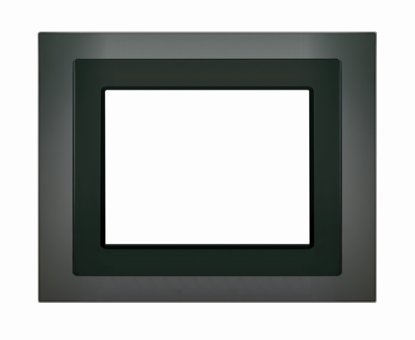 Foto: Designrahmen für Touch-Panel, Glas schwarz (c) Schrack