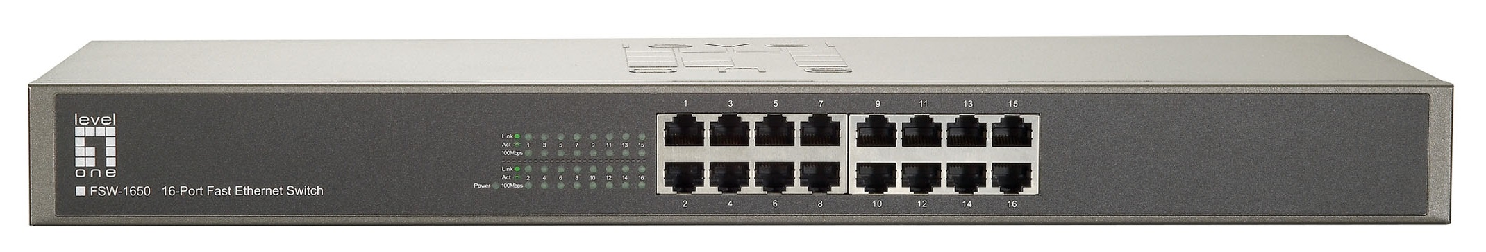 Switch 16xRJ45 10/100 Leise, Lüfterlos, internes Netzteil