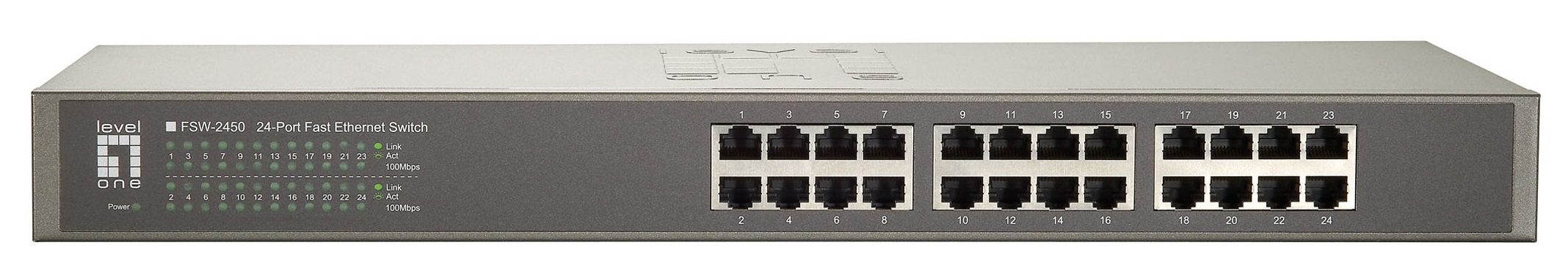 Switch 24xRJ45 10/100 Leise, Lüfterlos, internes Netzteil