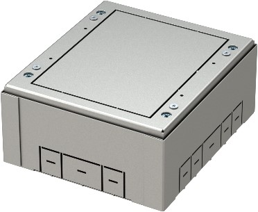 Einbaubox für Bodendose RB 4M, 208,5x182x83-128mm