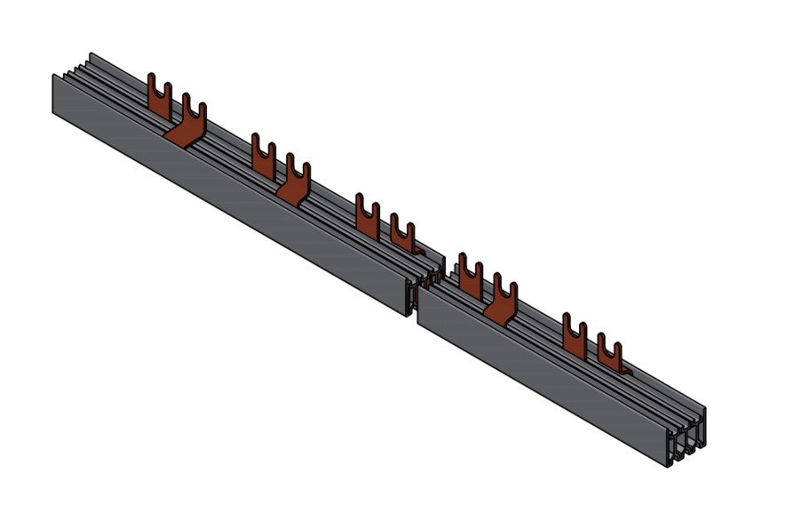 Gabelverschienung für AFDD, 4-polig, 10mm², 1m lang