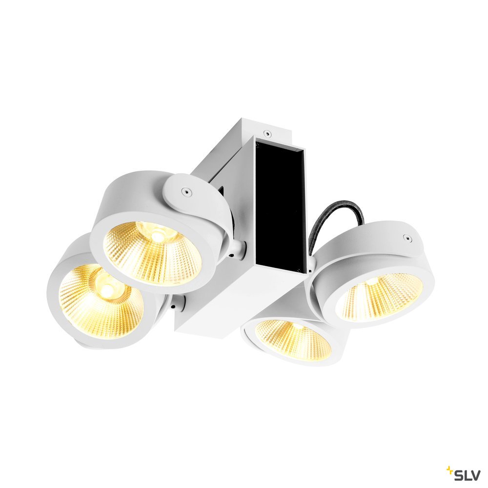 Foto: TEC KALU CW, LED Indoor Leuchte, quad weiß/schwarz 60° 3000K (c) SLV