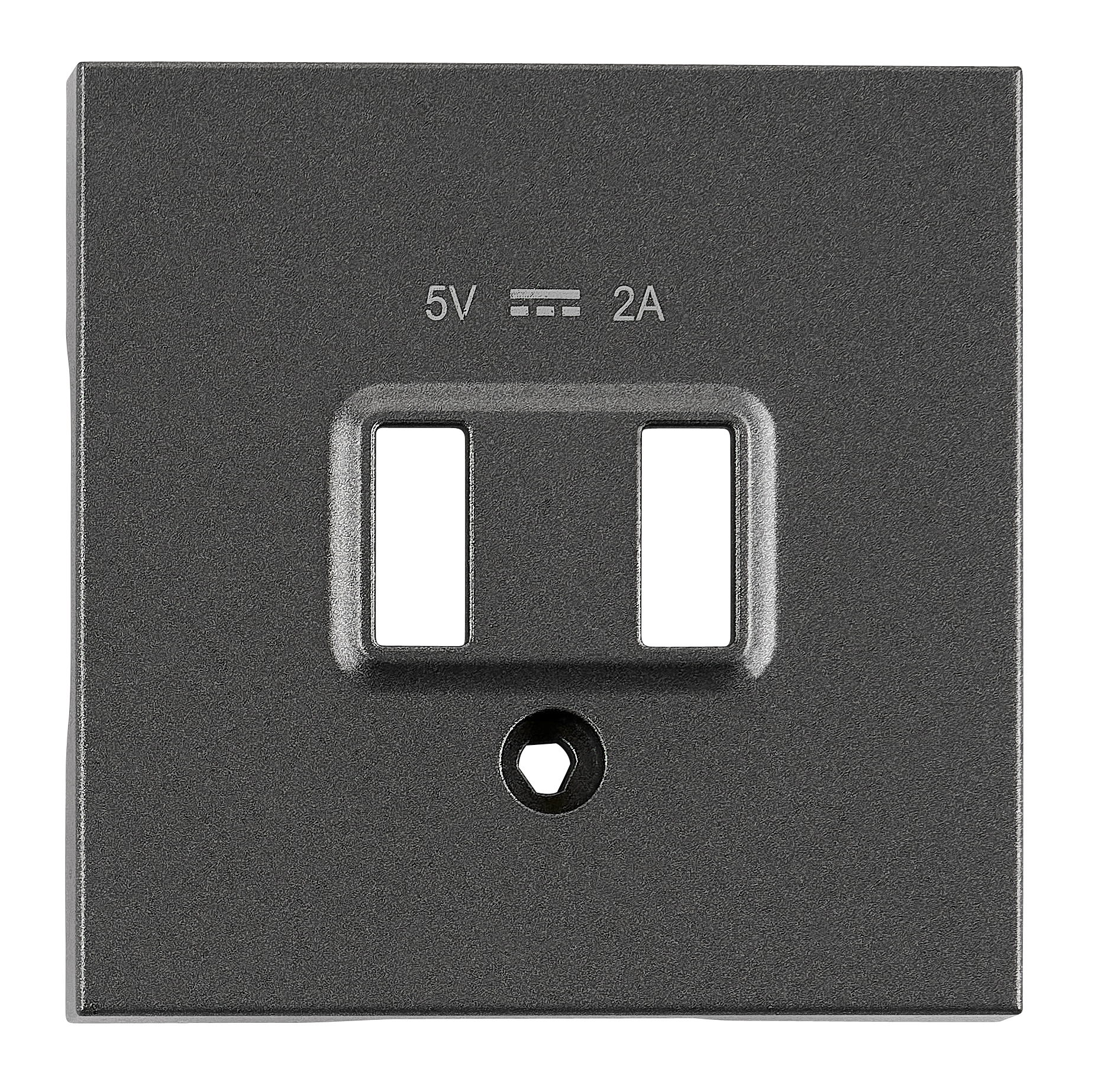 USB Ladesteckdosen-Abdeckung, anthrazit