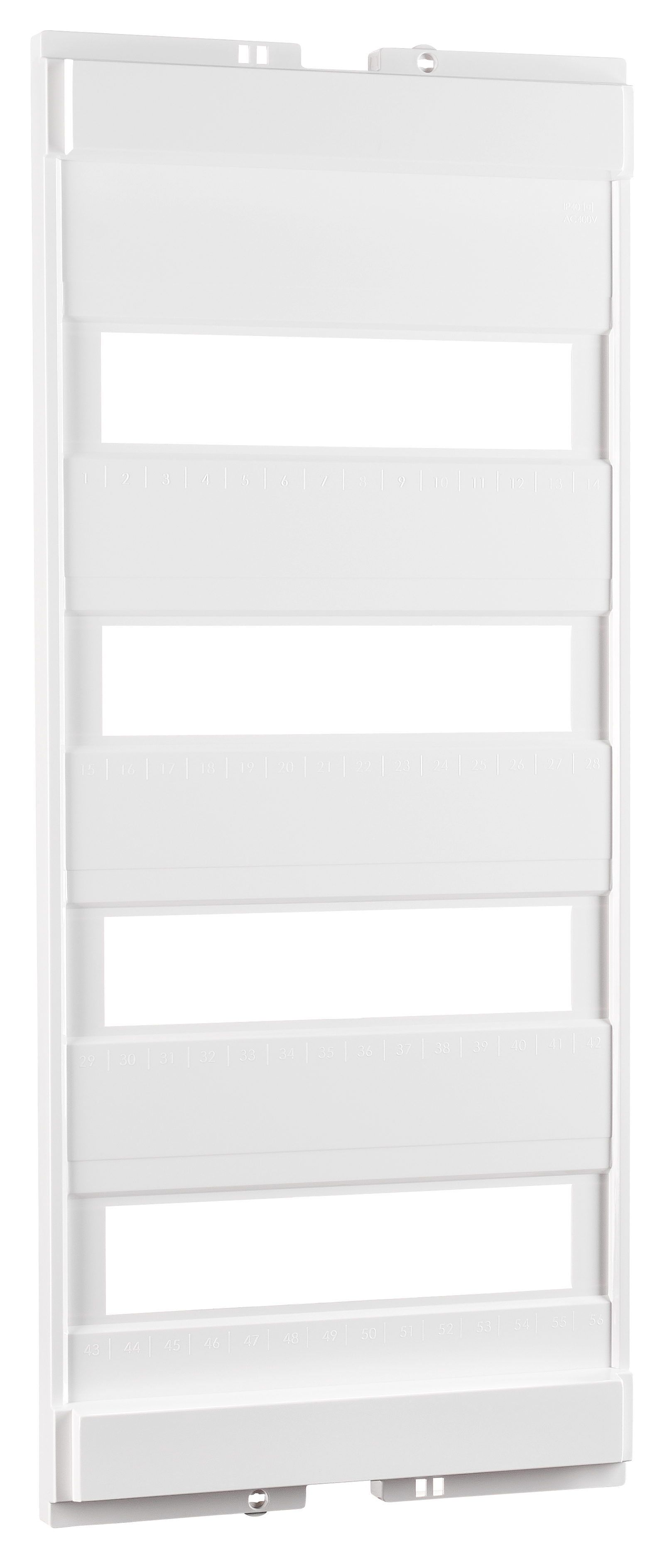 Kunststoffrahmen für BK085, 4-reihig, IP40, weiße Tür