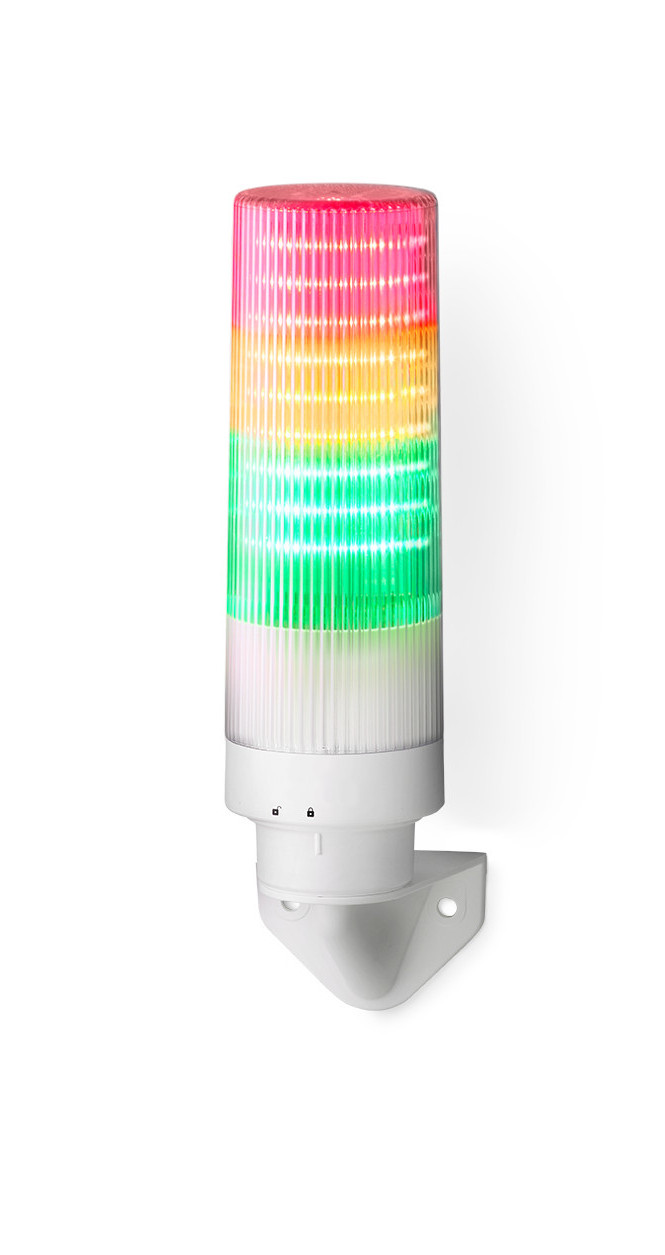 LED Signalsäule Compact, mit Summer, Winkel Basis, 24VDC