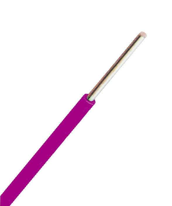 H07V-U (Ye) 1,5mm² violett, PVC Aderleitung eindrähtig