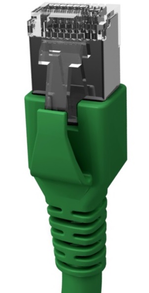 Patchkabel RJ45 geschirmt Cat.6a 10GB, LS0H, grün, 0,5m
