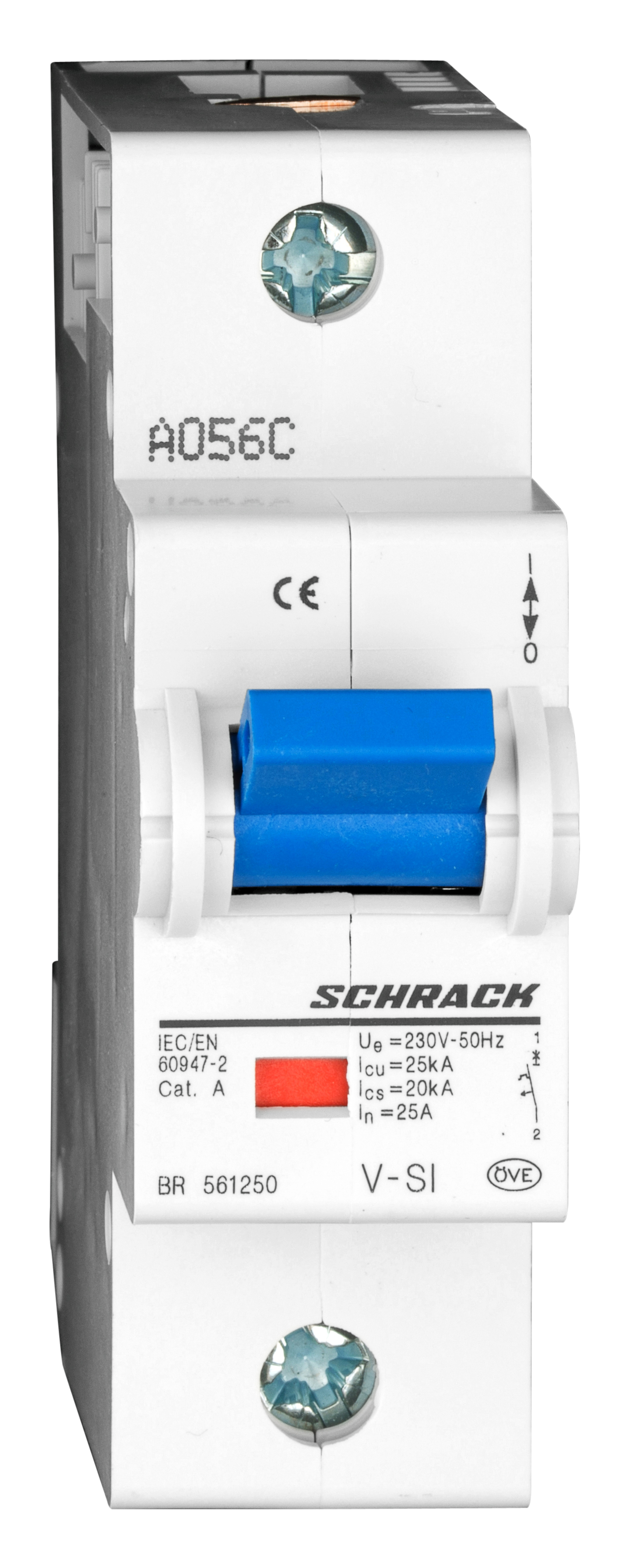 Foto: Vorzählersicherungsautomat 25A, 1-polig, ähnlich Kennlinie D (c) Schrack