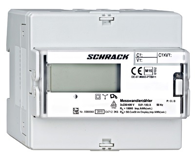 Foto: Bezugs- und Lieferungs - kWh-Zähler, 1 Tarif,Wandler 5A, RE (c) Schrack