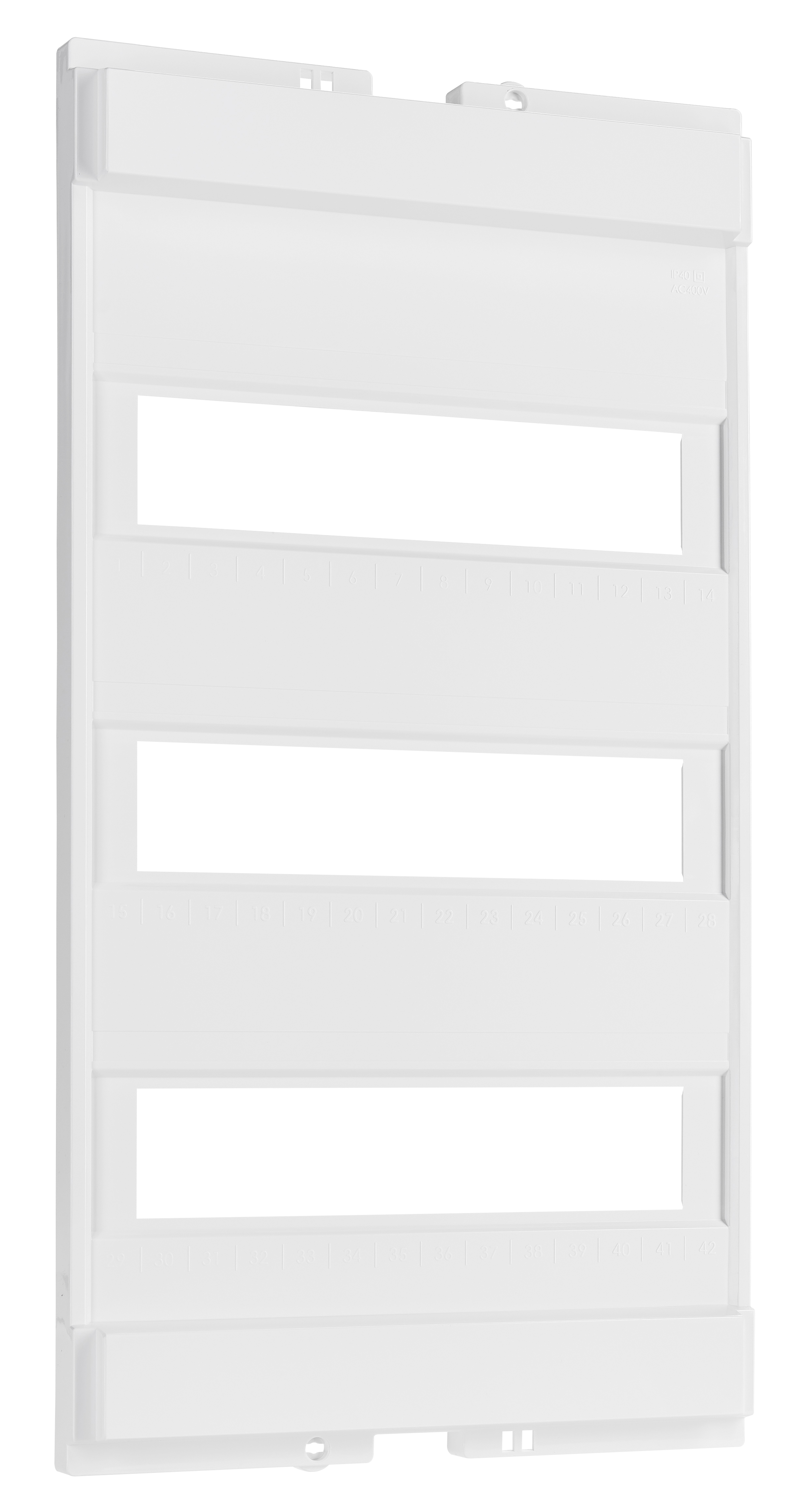 Kunststoffrahmen für BK085, 3-reihig, IP40, transparente Tür