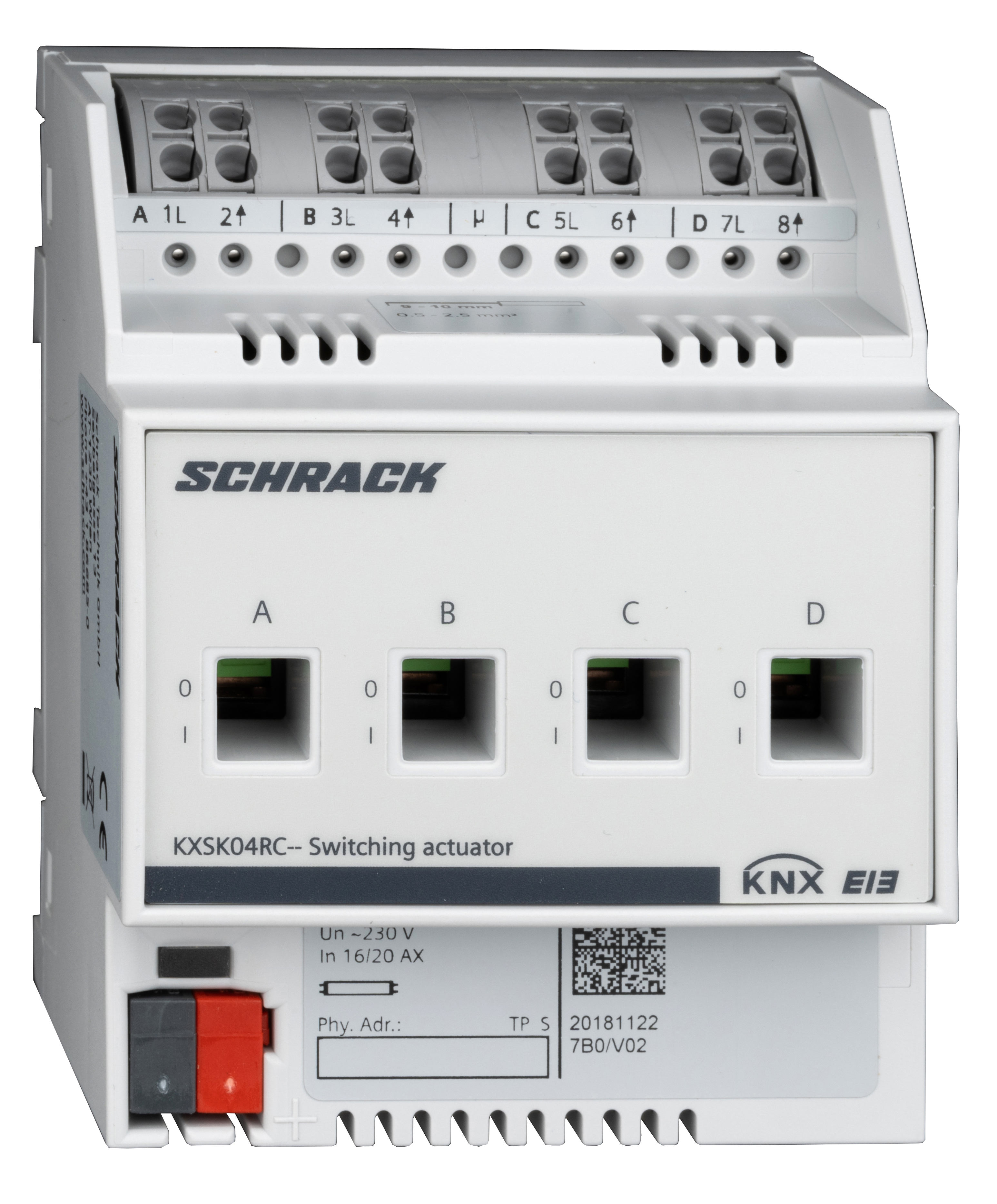 Foto: KNX Schaltaktor 4 x 16/20AX, 230V AC (c) Schrack