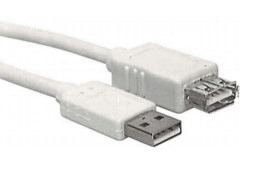 Foto: USB 2.0 Verlängerungskabel, A Stecker-A Buchse, 5,0m, Grau (c) Schrack