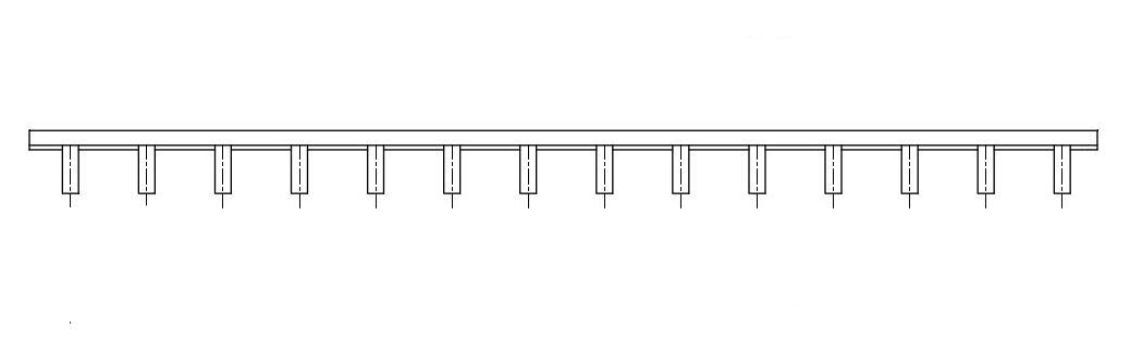 Stiftverschienung 1-polig, 16mm², 1m