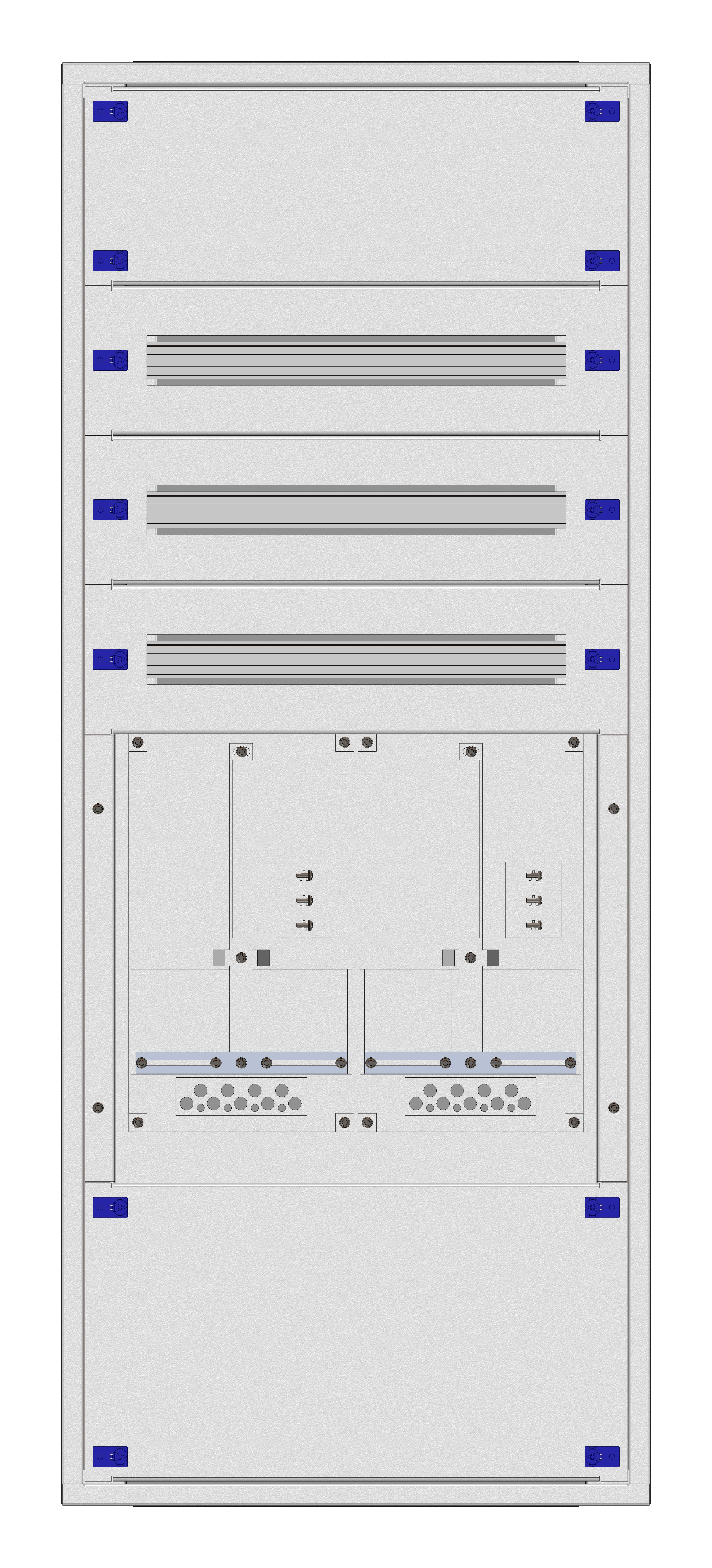 Aufputz-Zählerverteiler 2A-28E/TIR 2ZP, H1380B590T250mm