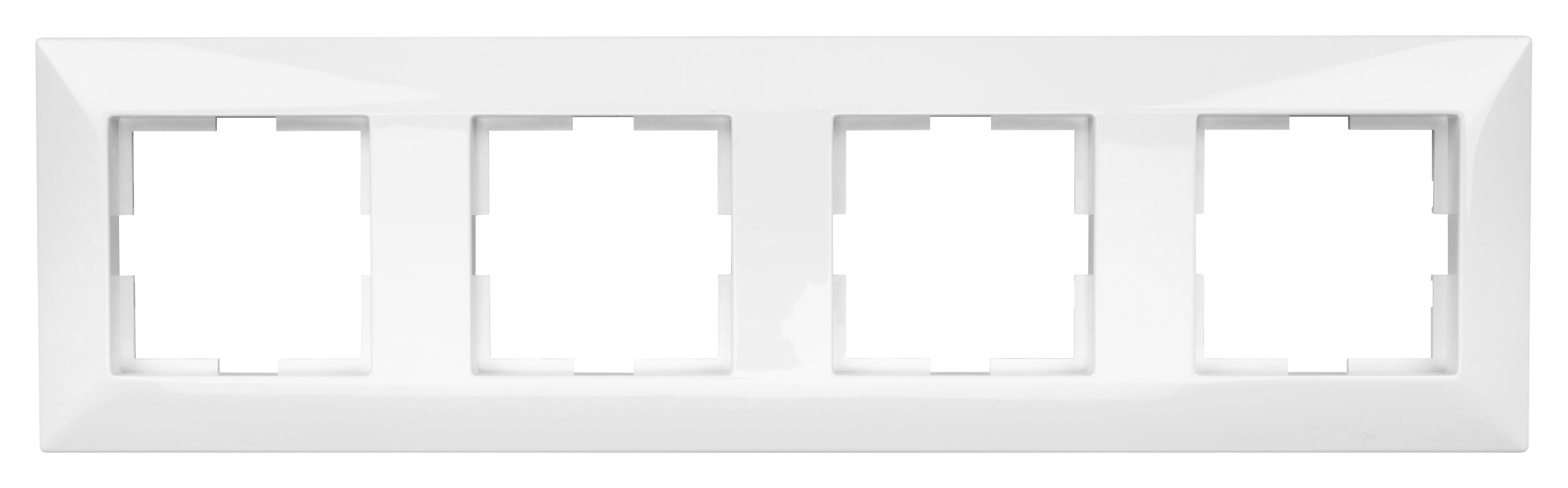 Rahmen 4-fach, Design CLASSIC, weiß