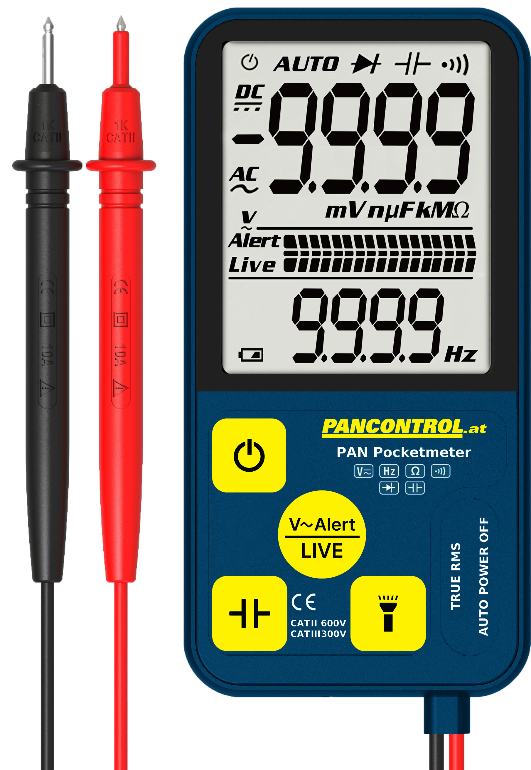 Taschen-Multimeter 300V CAT III True RMS 