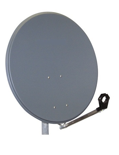 Foto: SAT Antenne 80/75cm, Stahl,39dB Gain,Arm klappbar,Anthrazit (c) Schrack
