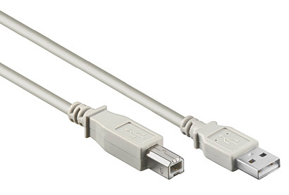 Foto: USB 2.0 A-B Kabel, A Stecker-B Stecker, 5,0m, Grau (c) Schrack