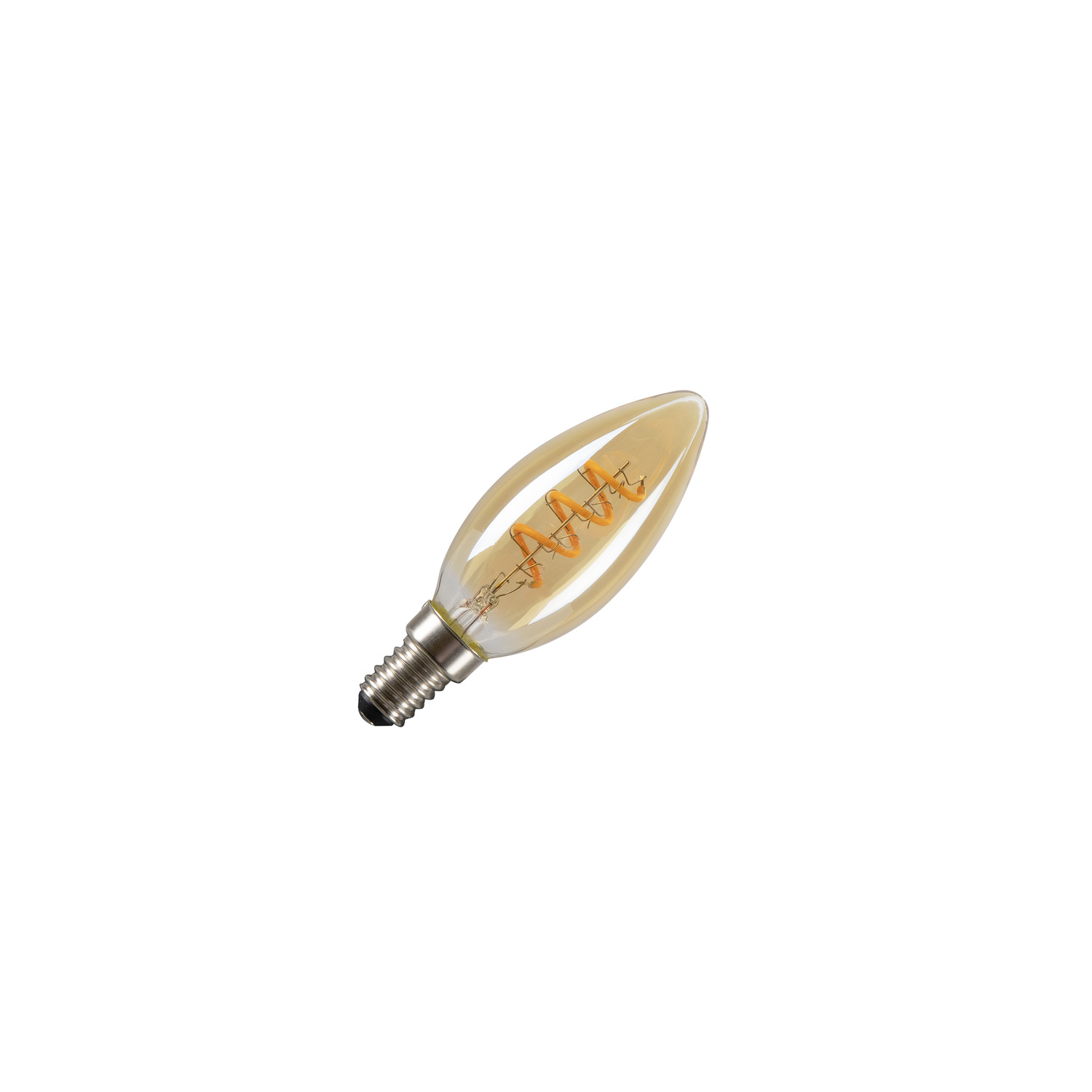 LED C35  gold E14 2W 1800K