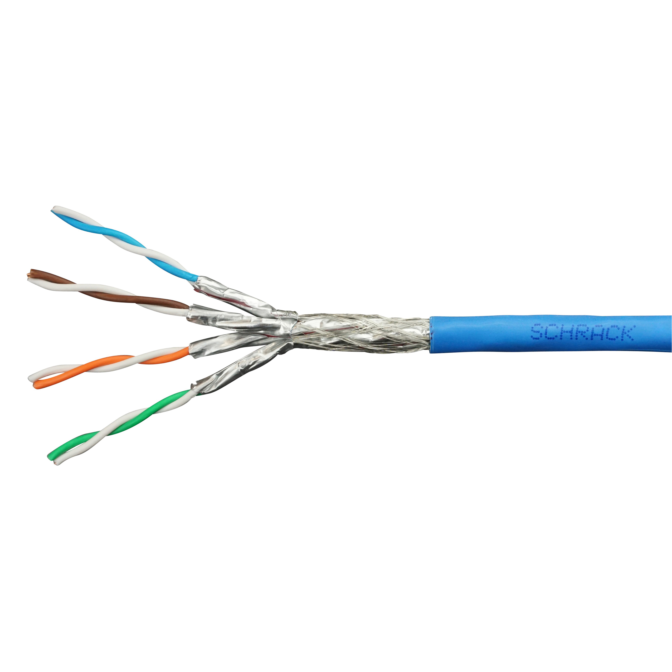 S/FTP Kabel Cat.7, 4x2xAWG23/1, 1000Mhz, LS0H, Dca 40% blau