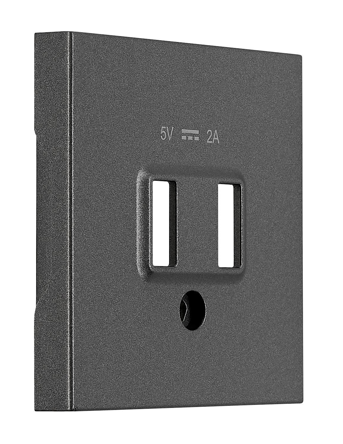 USB Ladesteckdosen-Abdeckung, anthrazit