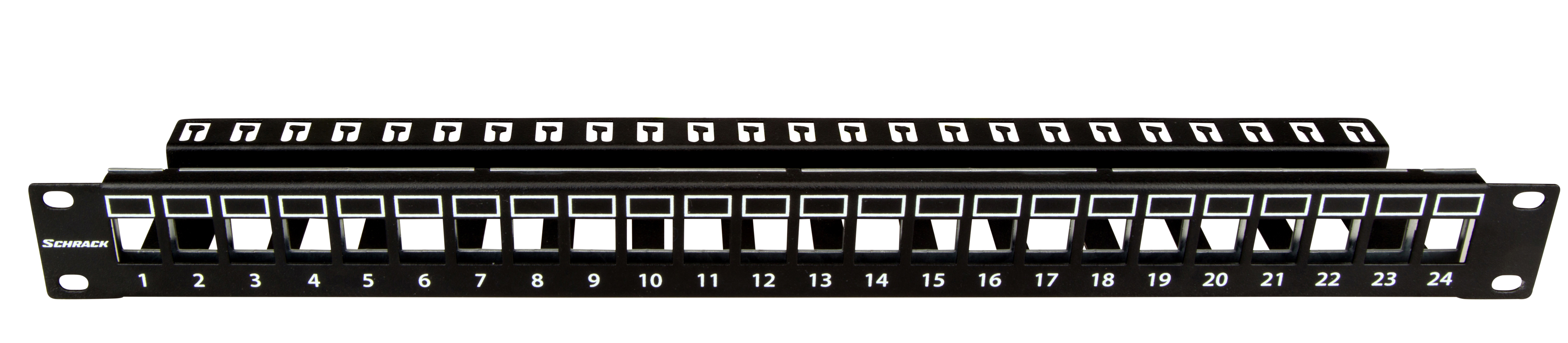 Patchpanel 19" leer für 24 Module (SFA)(SFB), 1HE, RAL9005