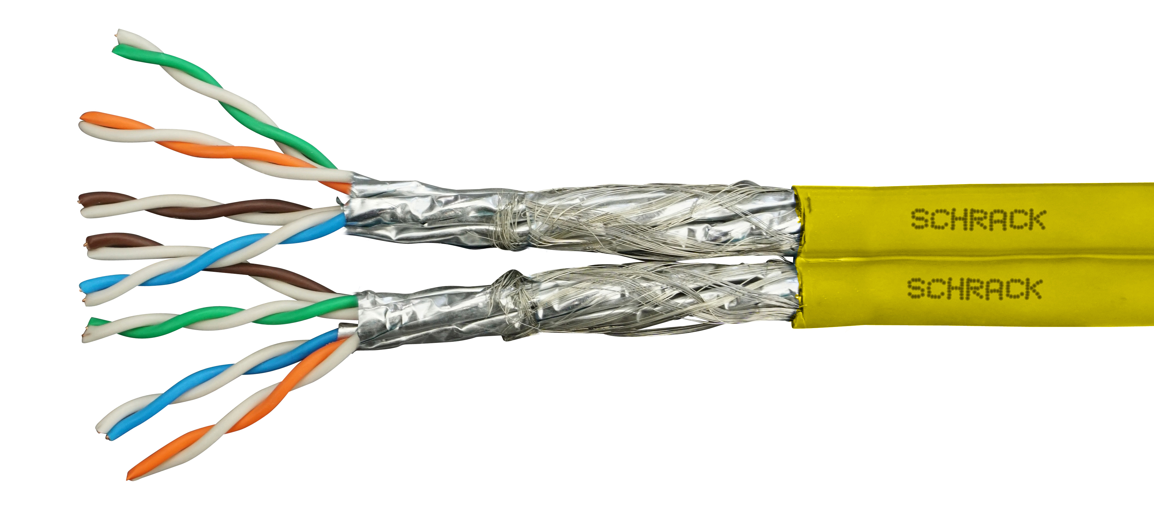 S/FTP Kabel Cat.7, 2x(4x2xAWG23/1), 1000MHz, LS0H, Dca, 30%