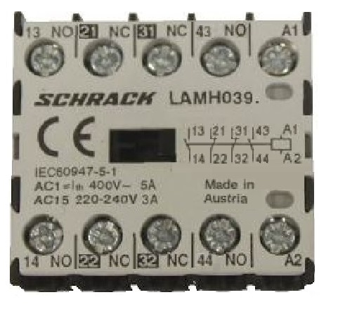 Foto: Mikro-Hilfschütz, 3A, 2S+2Ö, 24VDC (c) Schrack