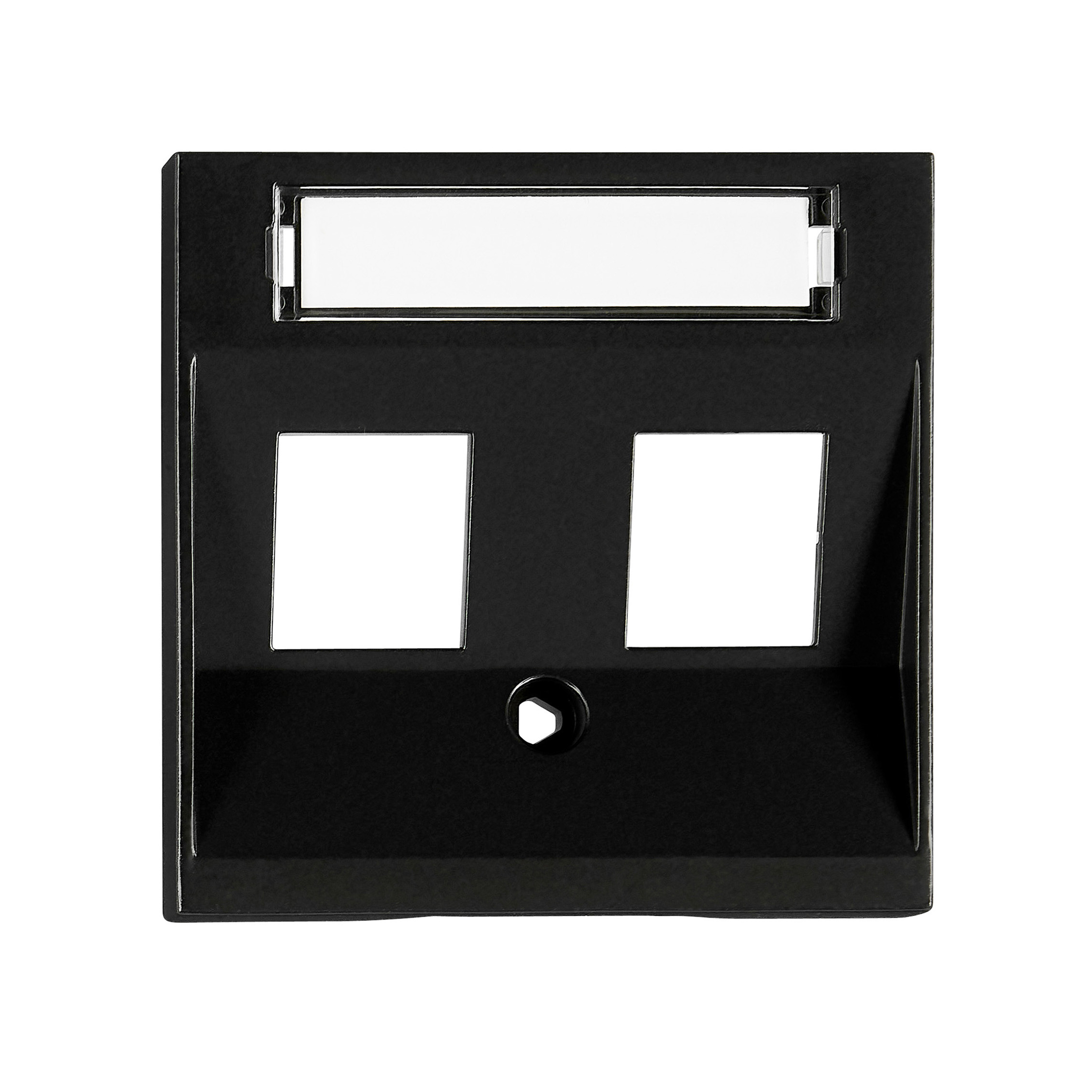 Abdeckung für RJ45 Toolless Line Module, 2-fach, schwarz