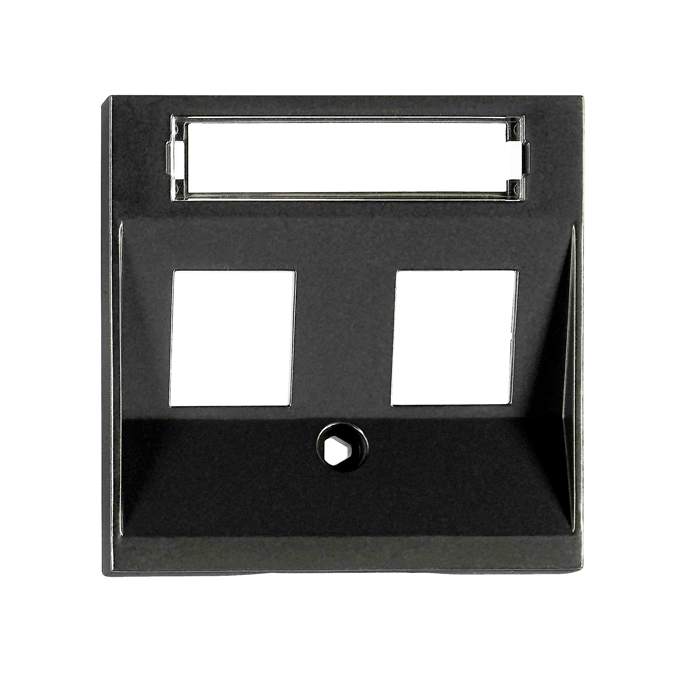 Abdeckung für RJ45 Toolless Line Module, 2-fach, schwarz