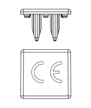 Endplatte für 3-polige Verschienungen, 10mm²