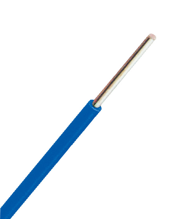 H07V-U (Ye) 1,5mm² blau, PVC Aderleitung eindrähtig